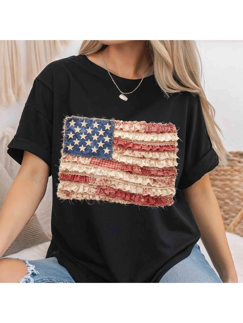 Comfort Colors T-Shirt American Flag size XL - Picture 1 of 2